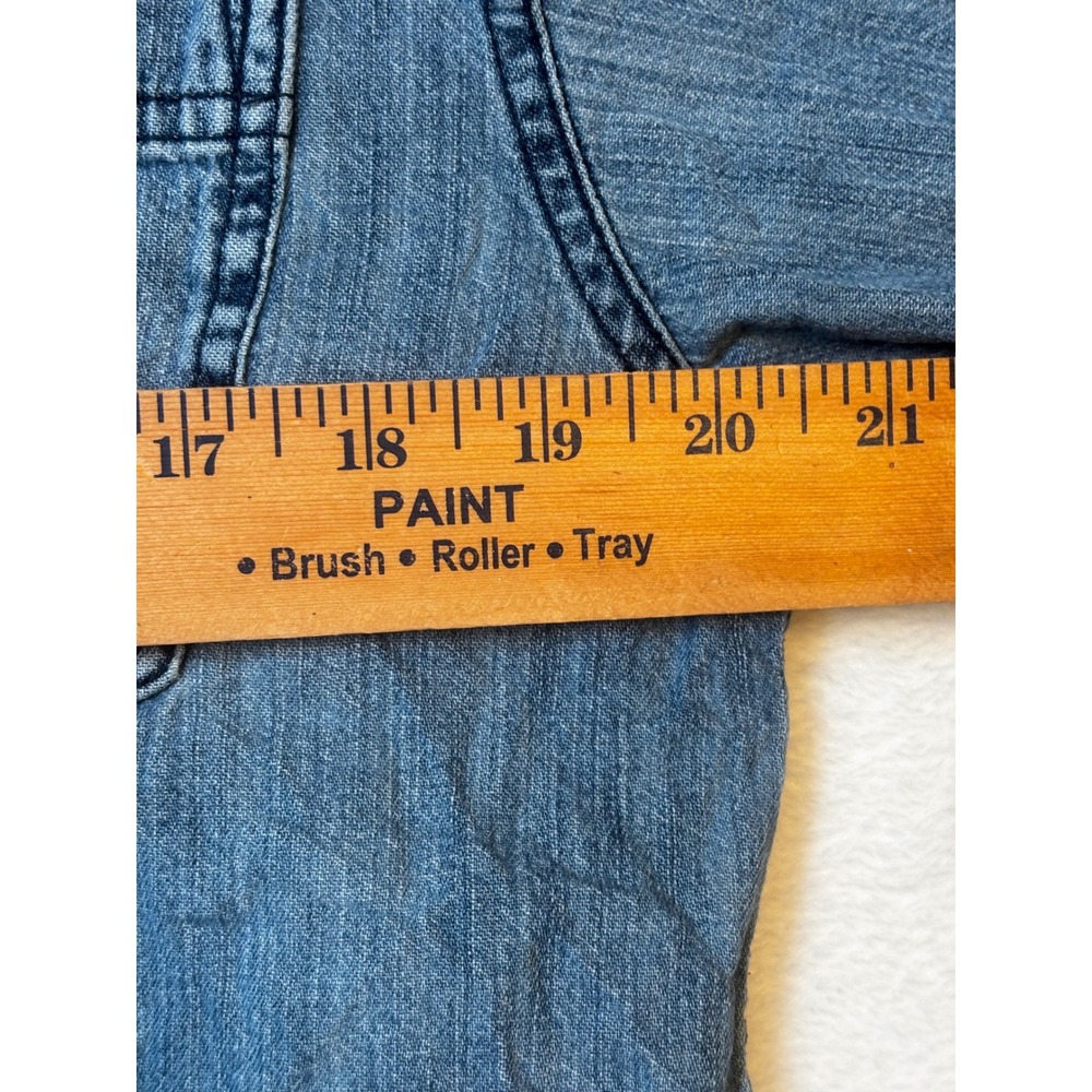 Harley Davidson Denim Shirt Mens Long Sleeve Button Up V Twin Power Embroidered - Picture 9 of 16